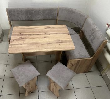 Кухонный уголок Миссия V велюр (дуб вотан) в Боготоле - mebel154.com
