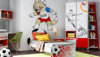 Комплект для детской Футбол вар.2(ваша меб.) в Боготоле - mebel154.com