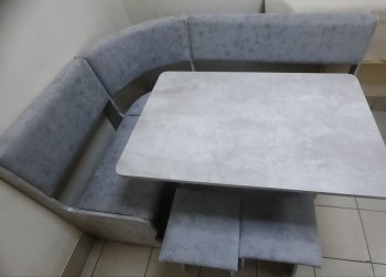 Кухонный уголок Миссия V велюр (цемент) в Боготоле - mebel154.com