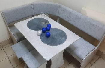 Кухонный уголок Миссия V велюр (цемент) в Боготоле - mebel154.com