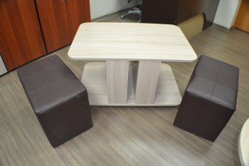 Журнальный стол с пуфиками (миссия) в Боготоле - mebel154.com