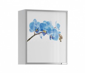Анна АП-60 Полка с витриной Орхидея синяя в Боготоле - mebel154.com
