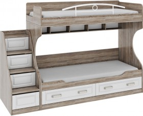 Двухъярусная кровать с приставной лестницей Прованс в Боготоле - mebel154.com