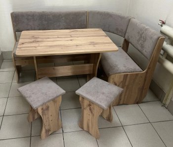 Кухонный уголок Миссия V велюр (дуб вотан) в Боготоле - mebel154.com
