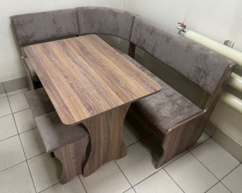 Кухонный уголок Миссия  V велюр(коричневый) в Боготоле - mebel154.com