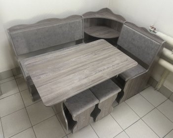 Кухонный уголок Миссия с полкой, ткань(локи) в Боготоле - mebel154.com