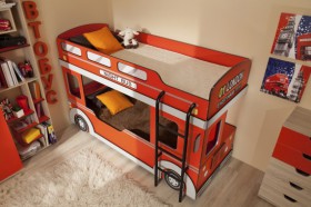 Кровать двухъярусная детская Автобус в Боготоле - mebel154.com