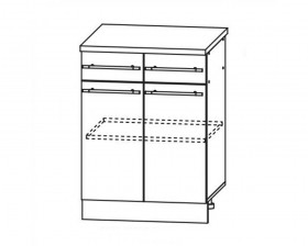 Квадро С2Я 600 шкаф нижний с ящиками в Боготоле - mebel154.com