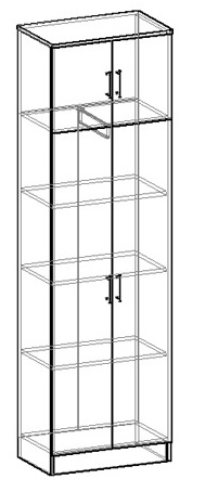 Машенька шкаф двухстворчатый комбинированный в Боготоле - mebel154.com