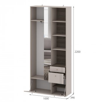 Вешалка с зеркалом Одетта (ВШ1) в Боготоле - mebel154.com