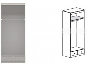 Шкаф 2-х дверный Амалия СБ-990 в Боготоле - mebel154.com