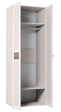 Шкаф для одежды 2-х дверный с зеркалом 54-2 Карина в Боготоле - mebel154.com