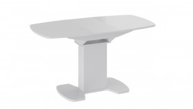 Стол обеденный Портофино (Белый глянец/Стекло белое) в Боготоле - mebel154.com