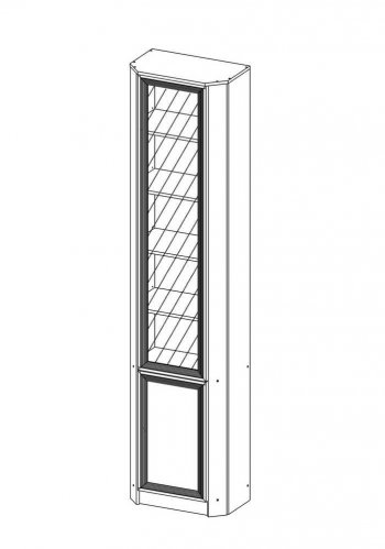 Шкаф угловой В-20 дверь комбинированная в Боготоле - mebel154.com